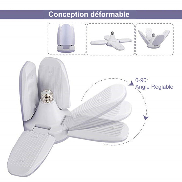 Foldbar deformert universal garasje lampe | Luvikno