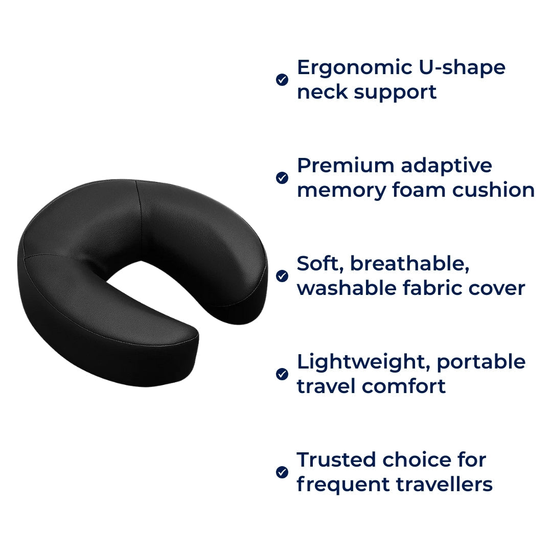 Nakkesmerter Lindring – Ergonomisk U-formet Støtte – Lett Komfort for Flyreiser & Lange Reiser Luvikno