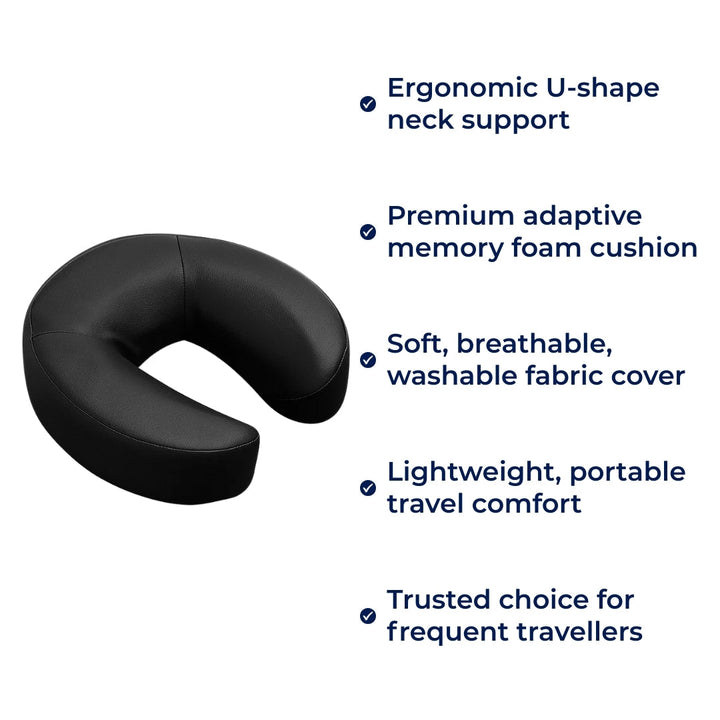 Nakkesmerter Lindring – Ergonomisk U-formet Støtte – Lett Komfort for Flyreiser & Lange Reiser Luvikno