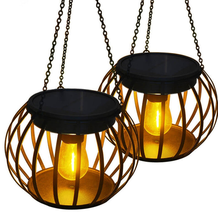 Solcelle Gresskar Lantern Design LED Utendørs Henge Dekorativt Lys | Luvikno