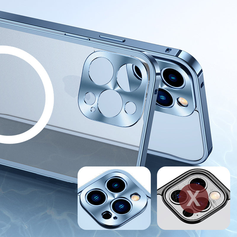 Magnetisk deksel for iPhone med metallramme | Luvikno