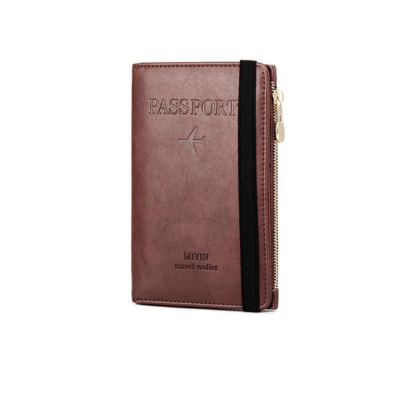Men's Leather Passport Wallet with RFID Blocking | Luvikno