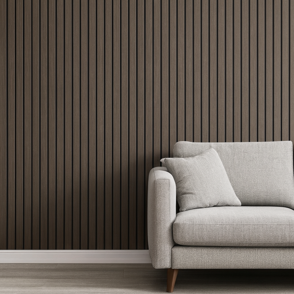 Veggedekorasjon 3D Tre-look PVC Panel Selvklebende Vanntett Luvikno
