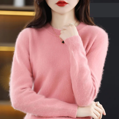 Luvik | Kasmir Neule Naiset Luksusmainen Pyöreä Kaula-aukko, Pehmeä & Muodikas