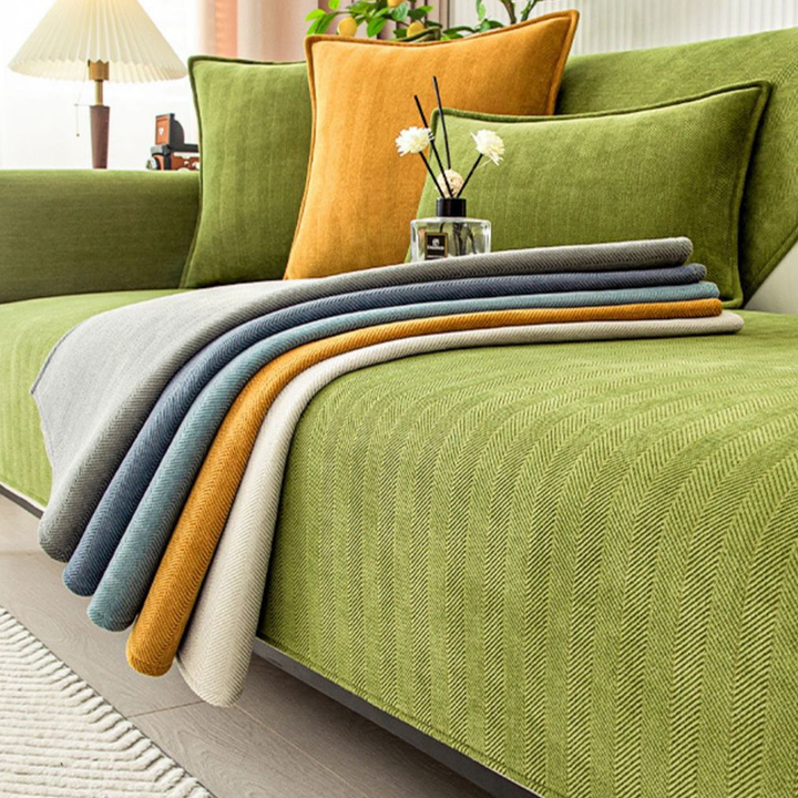 Herringbone Chenille Stoff Møbelbeskytter Sofatrekk | Luvikno