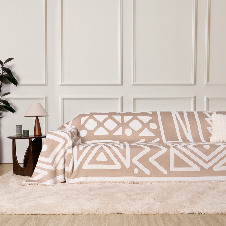 Geometrisk Boho Stil Sofa Trekk - Moderne, Stilig & Holdbar Sofa Beskyttelse | Luvikno