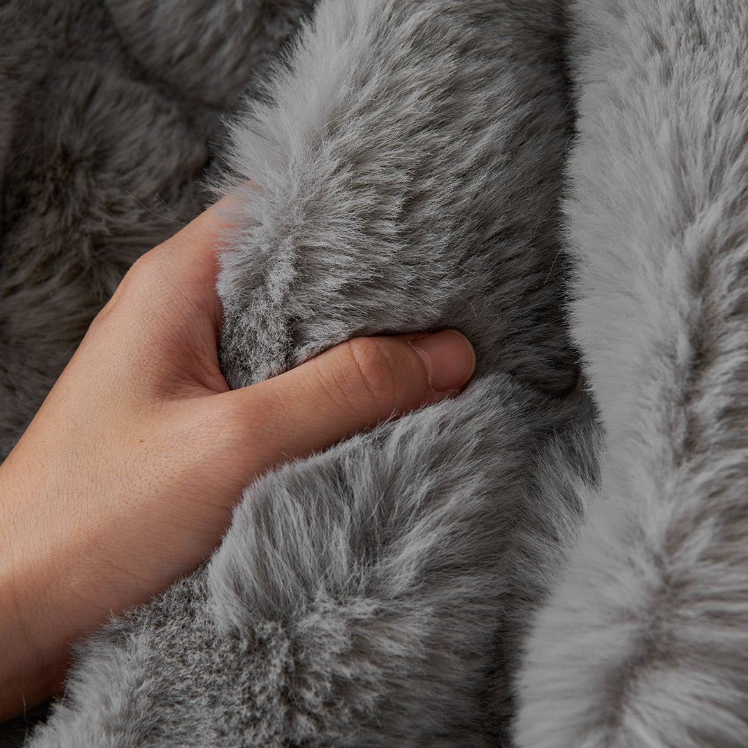 Luksus Ripple Faux Fur Sofa Deksel - Moderne, Stilig & Holdbar Sofa Beskyttelse | Luvikno