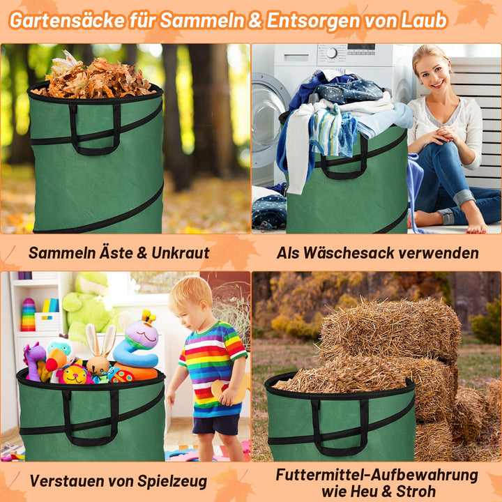 Gartensack Pop Up Hageavfallssekk 170L med Håndtak | Luvikno
