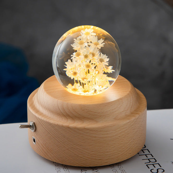 Krystallkule LED natteslys | Luvikno