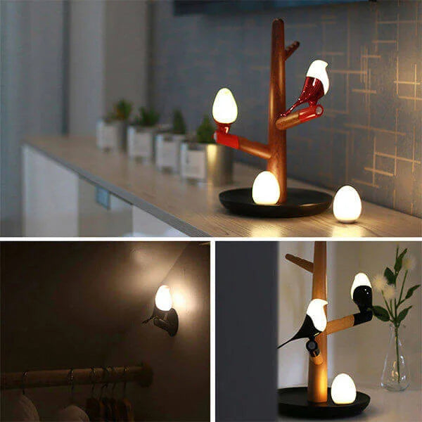 Luvikno | BrightOak Elegance - Smart trelampe med bevegelsessensor