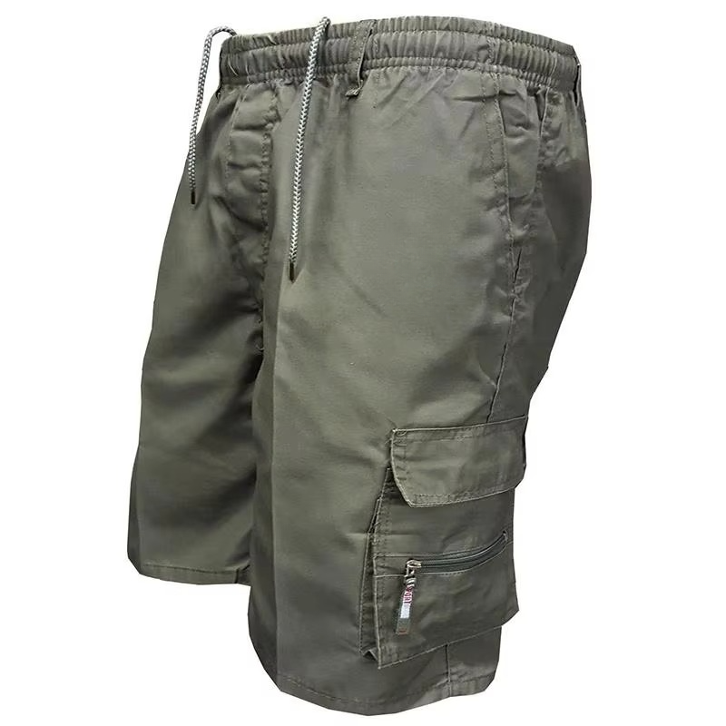 Herre's Løse Passform Cargo Shorts med Mange Lommer - Casual Sommer Utendørs Arbeidsshortser i Stor størrelse Luvikno