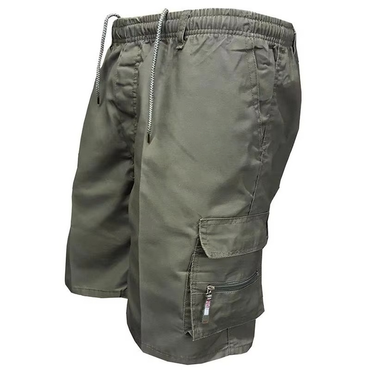 Herre's Løse Passform Cargo Shorts med Mange Lommer - Casual Sommer Utendørs Arbeidsshortser i Stor størrelse Luvikno