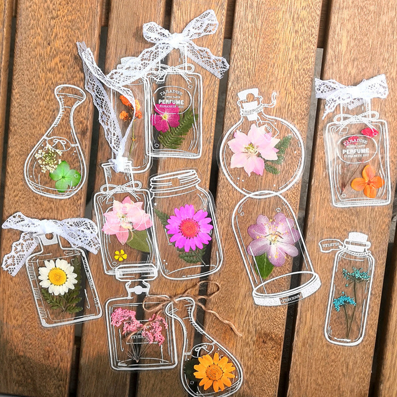 Luvikno | Transparent tørket blomster bokmerke