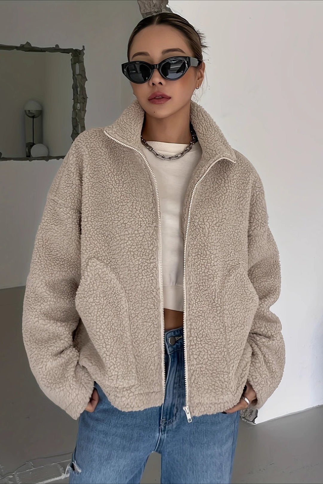 Luvik | Høy kragejakke i fleece