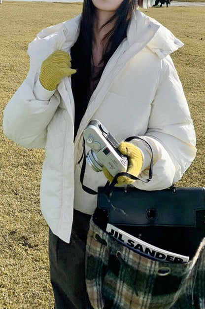 Luvik | Plush-vuorattu ylipitkä puffatakki