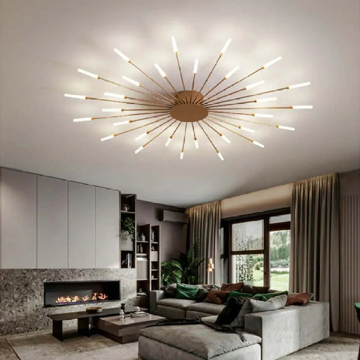 Taklampe moderne metall LED krystallampe Luvikno