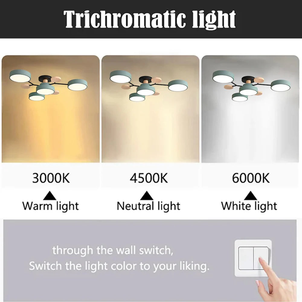 Taklampe Modern LED Flush Mount Chandelier Luvikno