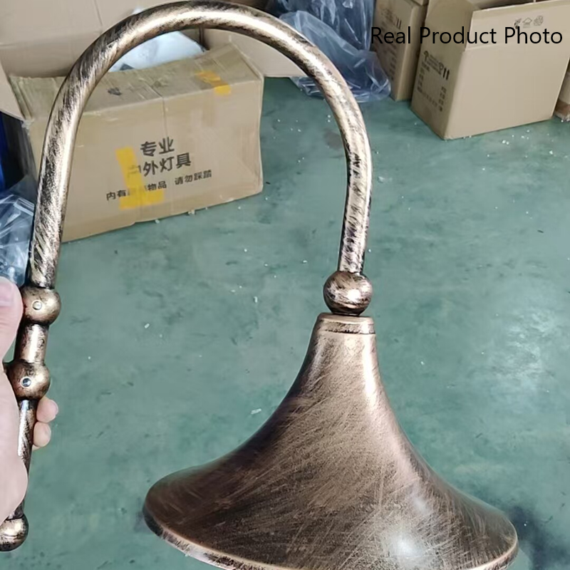 Moderne Enkelt Aluminium Trumpet Skjerm Glass 1-Lys Utendørs Vegglampe For Hage | Luvikno