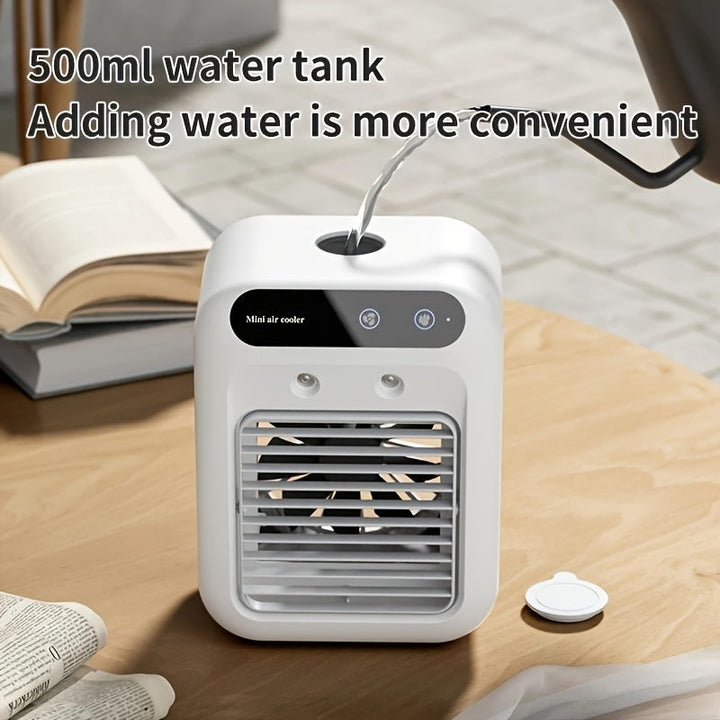 BriesKoel Mini Air Cooler med Vifte og Luftfukter | Luvikno