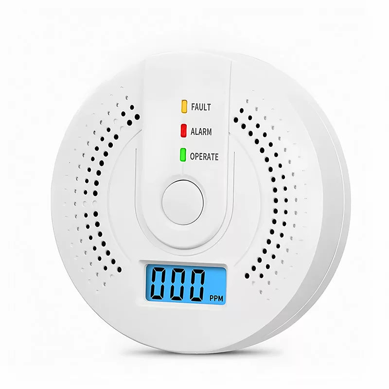 Luvikno | Karbonmonoksid Detektor | Pålitelige Alarm Sensor med LCD Skjerm for Hjemmesikkerhet