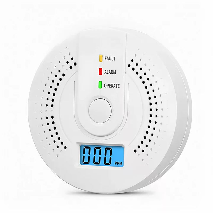 Luvikno | Karbonmonoksid Detektor | Pålitelige Alarm Sensor med LCD Skjerm for Hjemmesikkerhet
