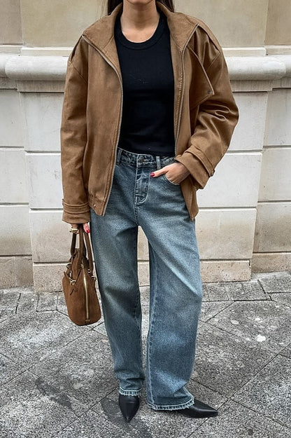 Luvik | Khaki Nappa Kaulustakki