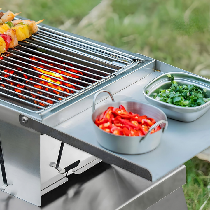 Bærbar kompakt grill for reise | Luvikno