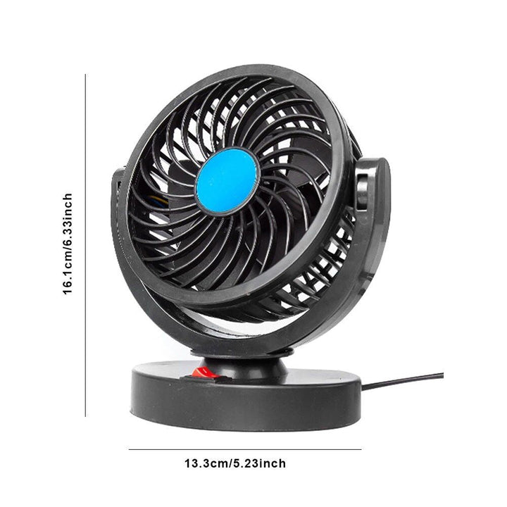 Dual Head USB Bilvifte med 360° Rotasjon for 12V/24V Kjøretøy | Luvikno