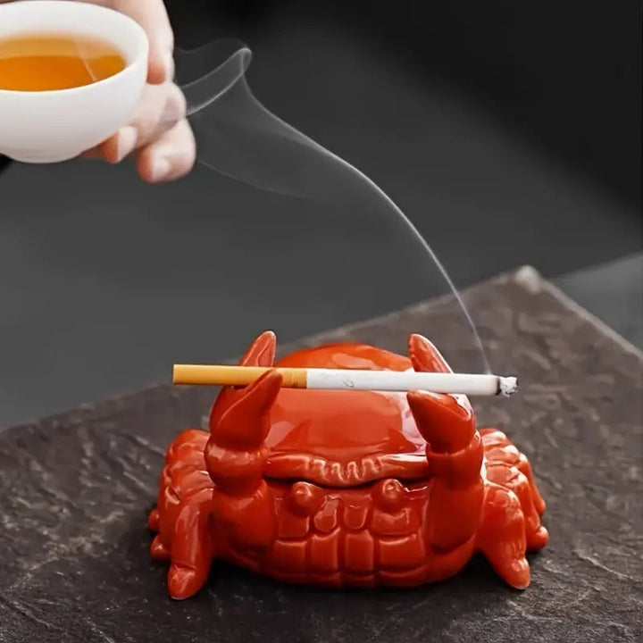 CrabbySmoke – Unik krabbeformet askebeger med lokk Luvikno