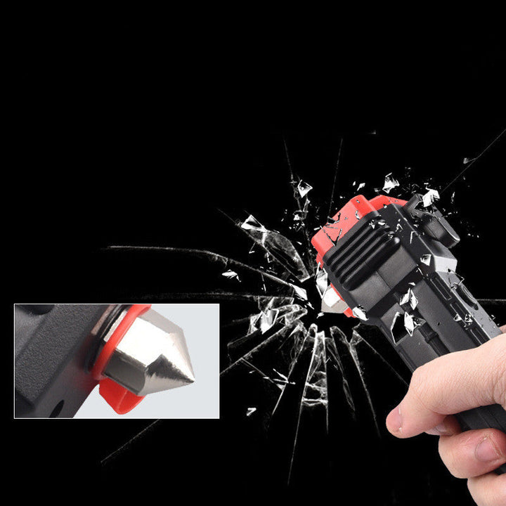 Multifunksjonell bilsikkerhets hammer med nødlys og powerbank | Luvikno
