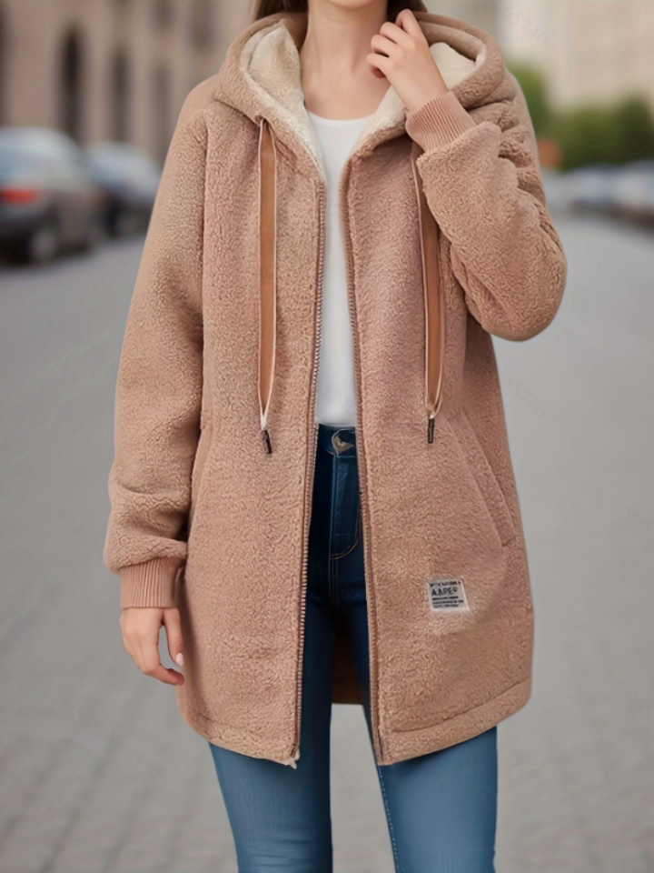 Luvik | Fleece Hupullinen Takki Vetoketjullisella Suljennalla