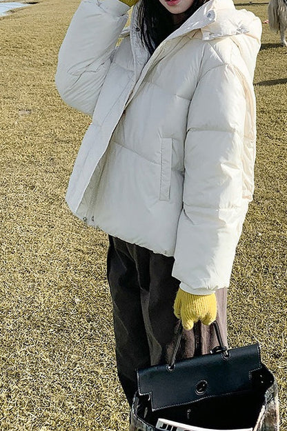 Luvik | Plush-vuorattu ylipitkä puffatakki