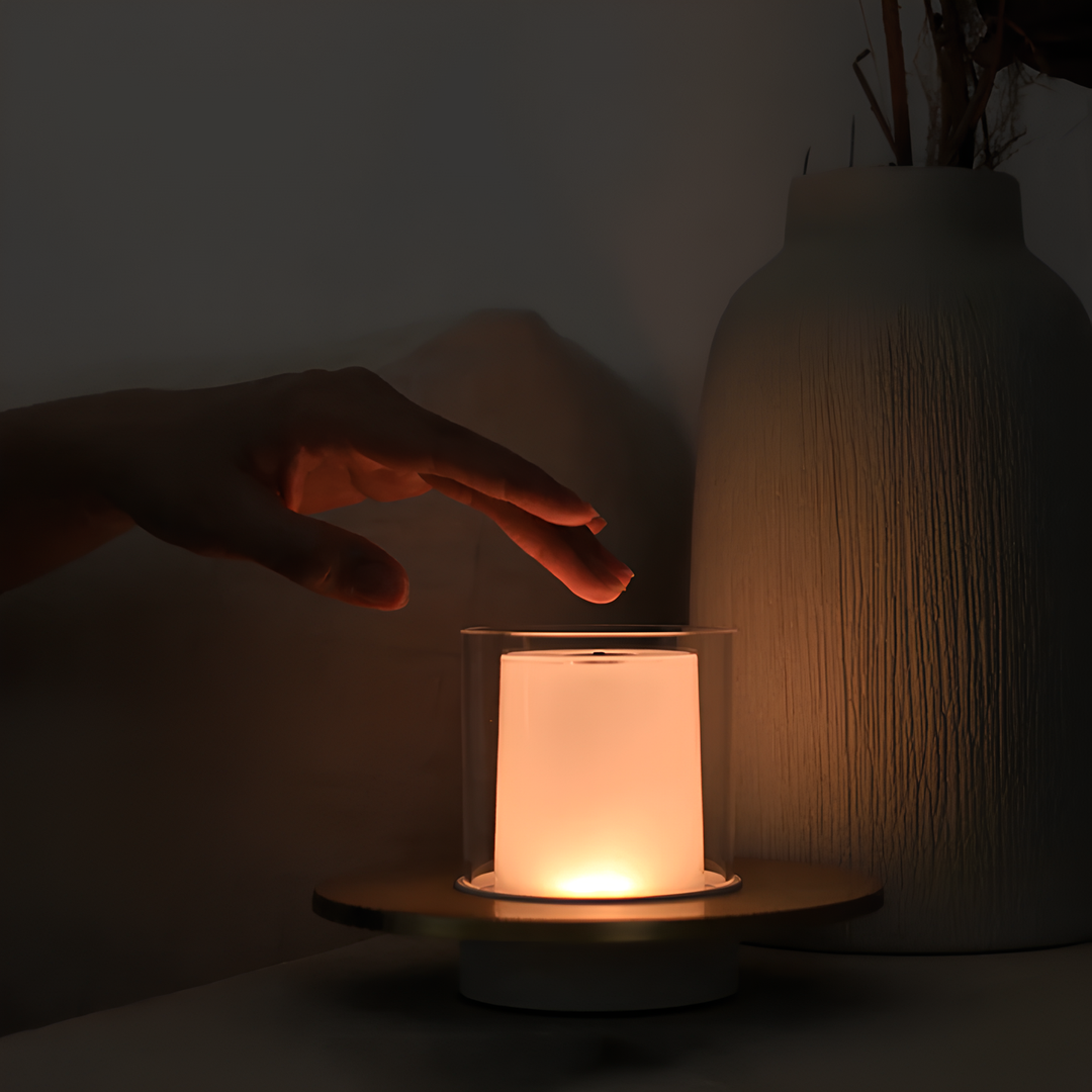 Glass Candle Table Lamp | Luvikno