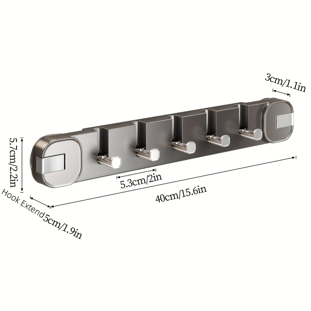 Vegghookpanel uten boring – OrganizePlus skjult 5-krokstativ | Luvikno