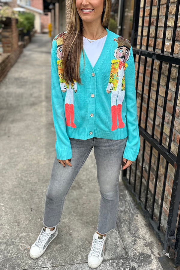 Luvik | Joulupähkinämurskaaja Pailletit Vapaa-ajan neuletakki