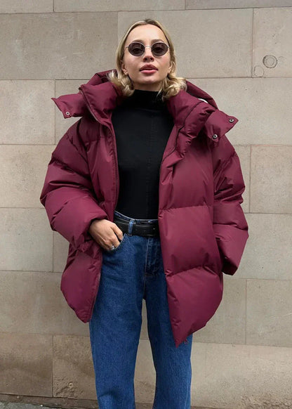 Luvik | Puffatakki - Burgundipunainen