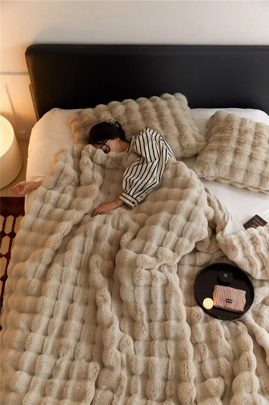 Luvikno | Reversibel SnuggleSoft fleece teppe Årlig varme