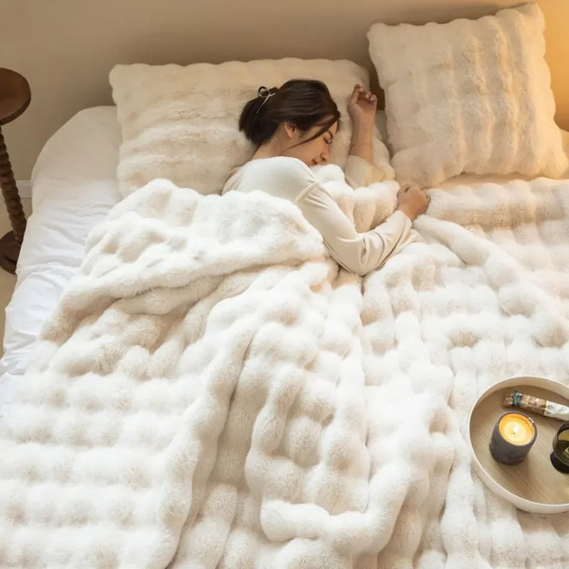 Luvikno | Reversibel SnuggleSoft fleece teppe Årlig varme