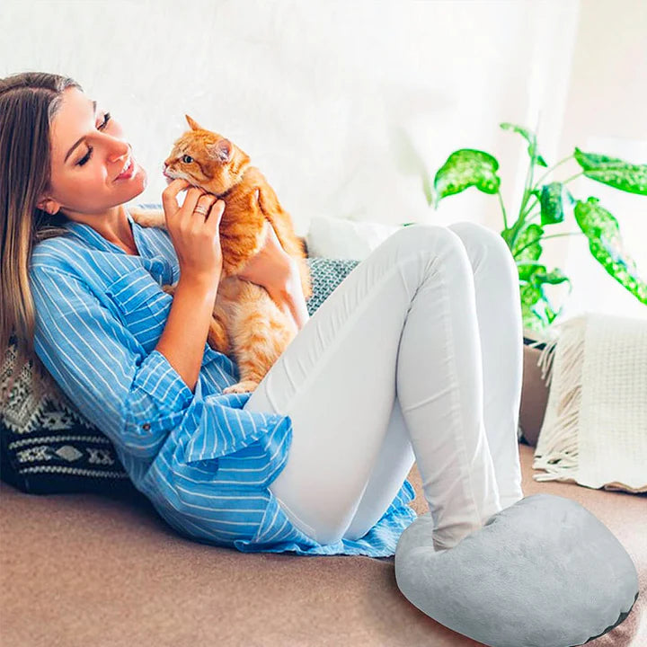 Luvikno | WarmNest XL Elektrisk Fotvarmer – Plysj Komfort & Justerbar Varme