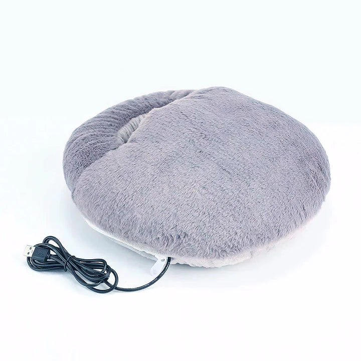 Luvikno | WarmNest XL Elektrisk Fotvarmer – Plysj Komfort & Justerbar Varme