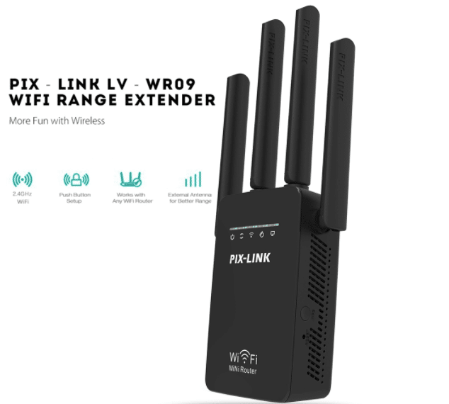Wi-Fi rekkeviddeforsterker (Repeater / Forsterker) 300Mbps - 2.4 GHz | Luvikno