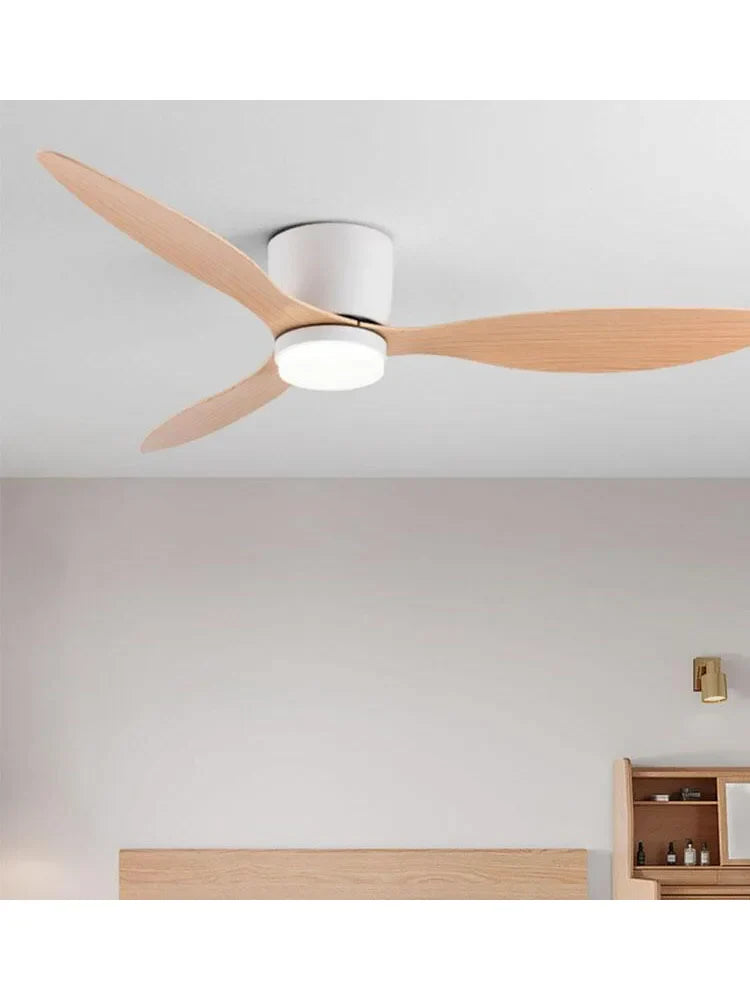 42/52 Tommers Takvifter med LED Lys - 3 Farger, 6 Hastigheter DC Motor, Fjernkontroll, Lave Gulvdekorative Vifter med Belysning | Luvikno