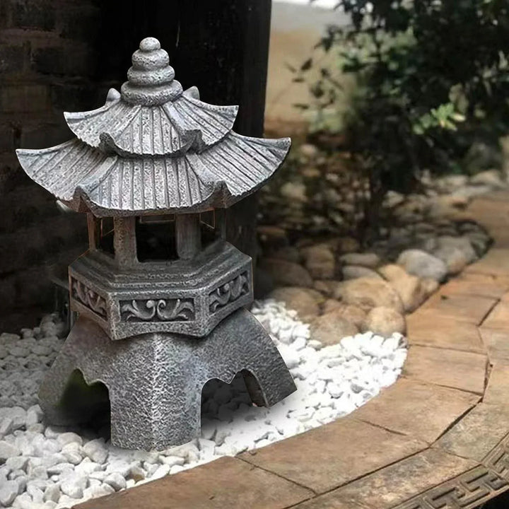 Japansk hage lantern - Værbestandig LED utendørs belysning for Zen hager | Luvikno