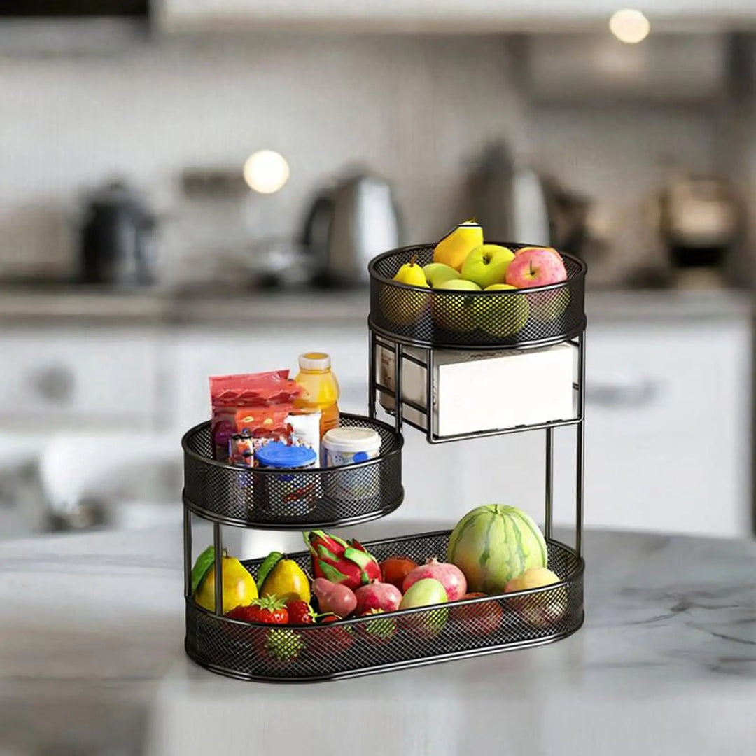 FruitElegance – Metalltråd Kurv for Frukt & Grønnsaker Luvikno