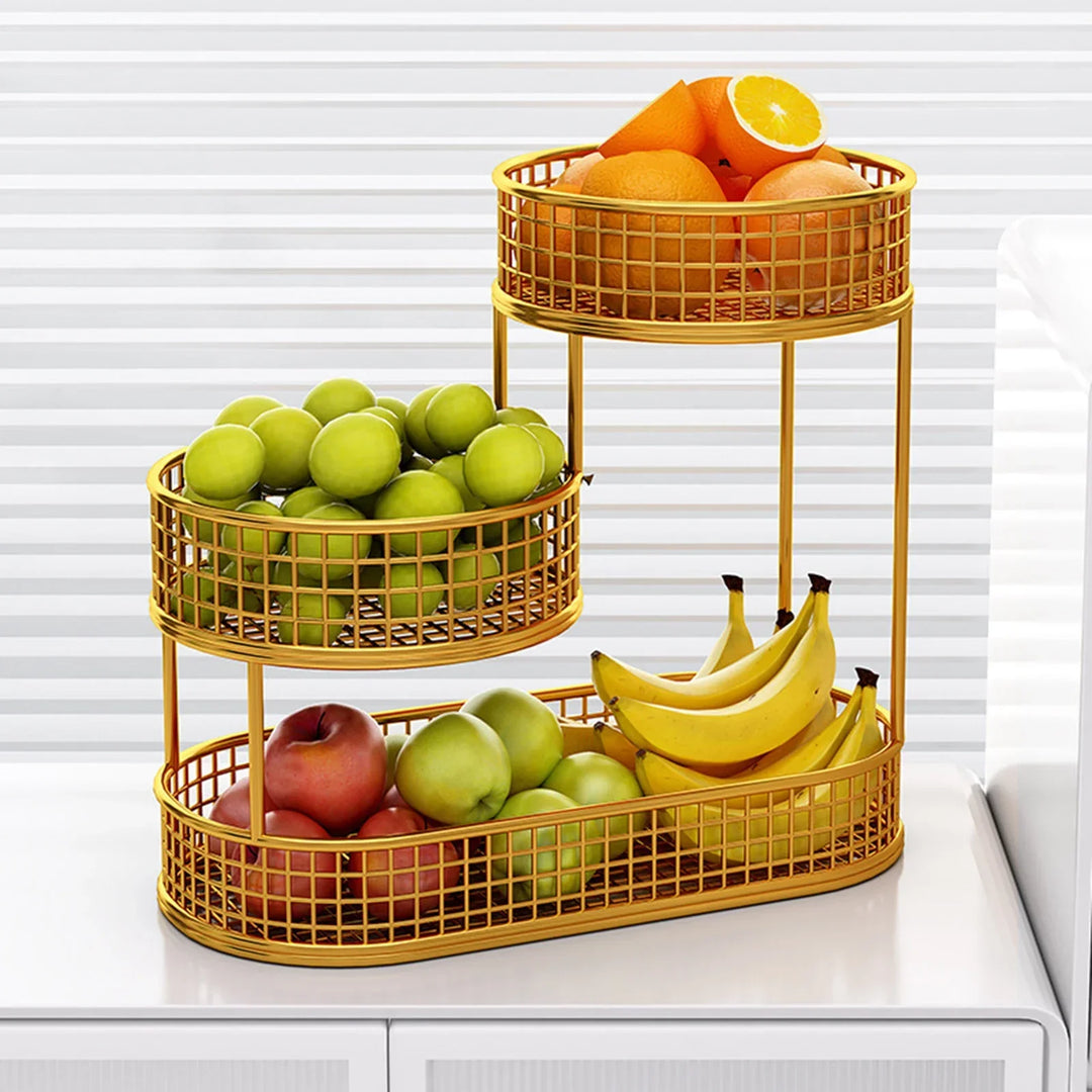 FruitElegance – Metalltråd Kurv for Frukt & Grønnsaker Luvikno
