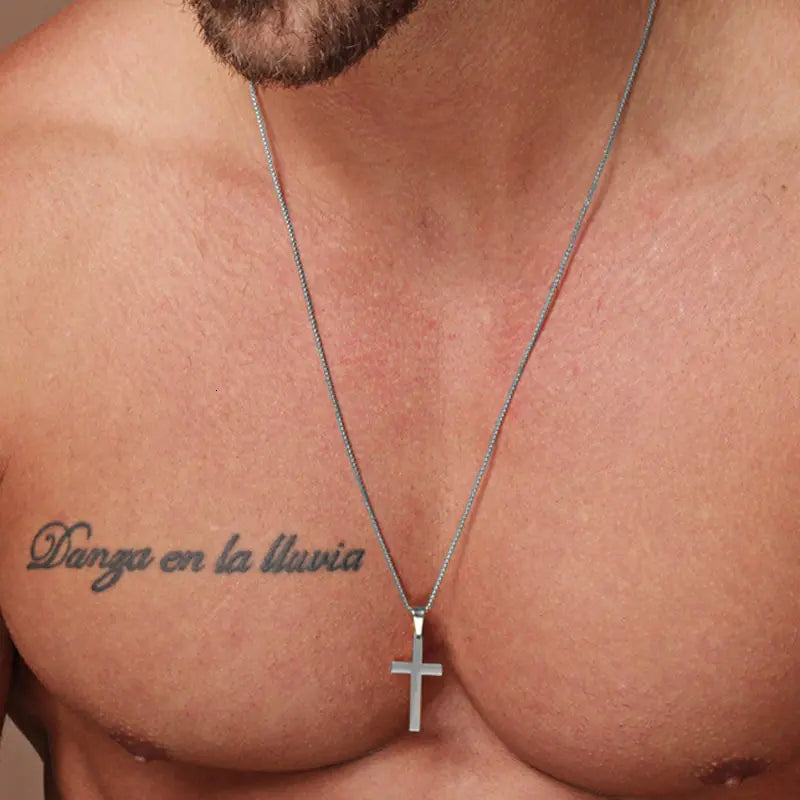 Classic Cross Men’s Necklace Luvikno