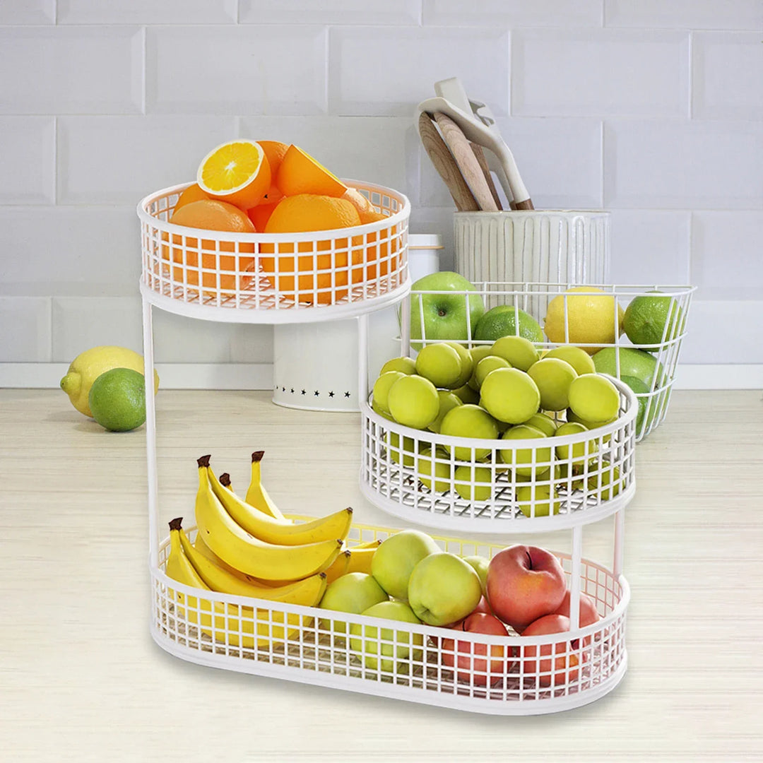 FruitElegance – Metalltråd Kurv for Frukt & Grønnsaker Luvikno