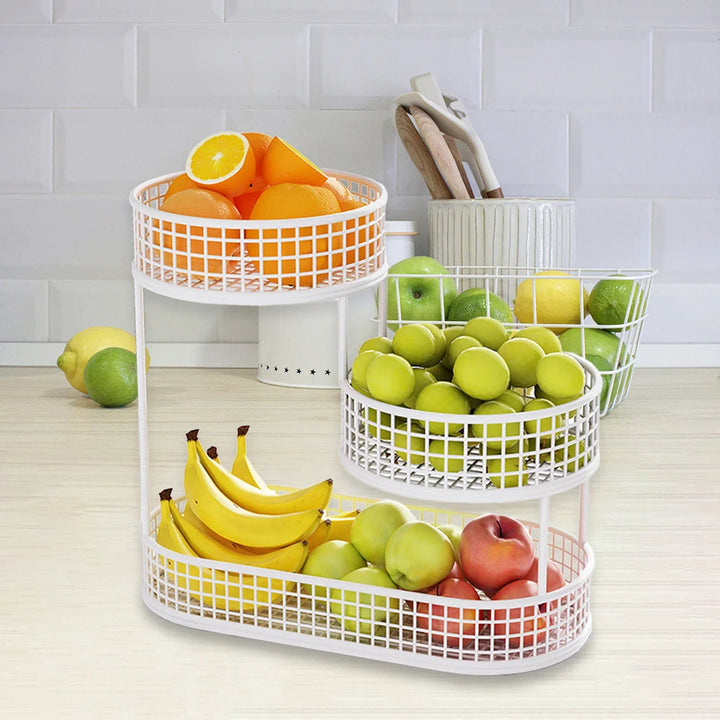 FruitElegance – Metalltråd Kurv for Frukt & Grønnsaker Luvikno
