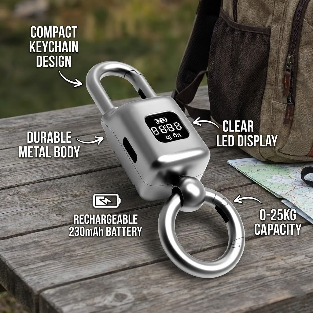 Pocket Size Keychain LCD Scale | Luvikno