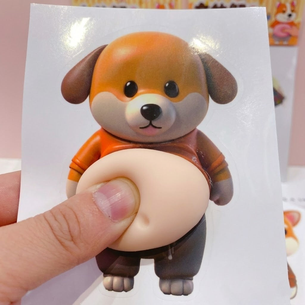 Chubby Shiba Silikon Klistremerke Beskytter | Luvikno